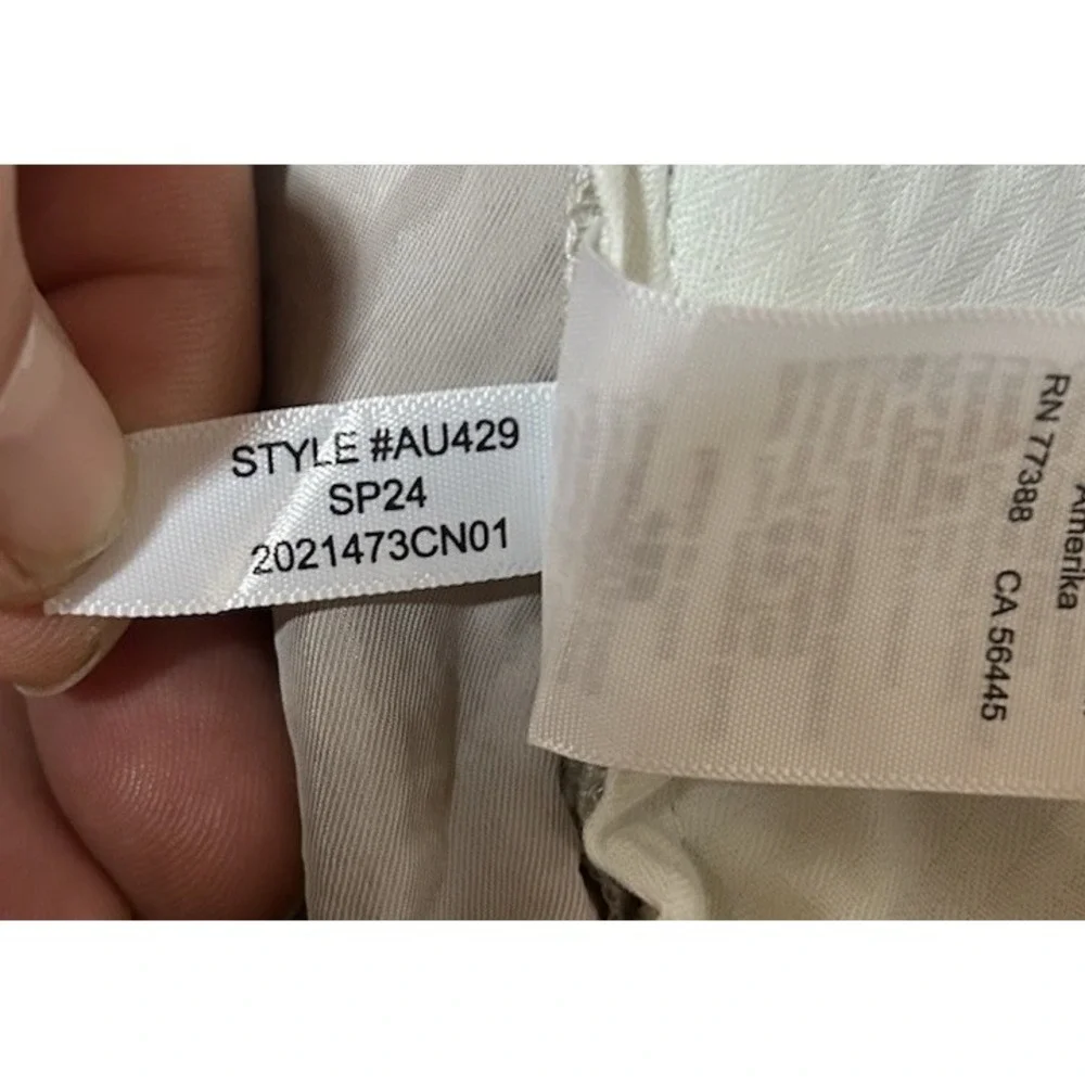 J.Crew Ludlow Slim Dress Pants Linen Blend Beige Plaid Mens Sz 32x32 (33x30) NEW